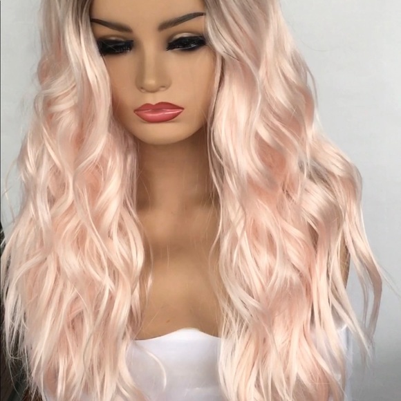 Brown and ombré synthetic wig - Picture 4 of 6